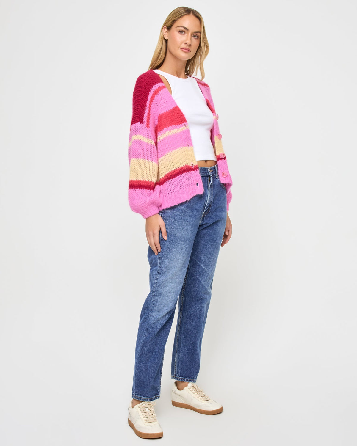 Womens Pink Knit Cardigan - LSPACE Lido Colorful Cardigan | LSPACE