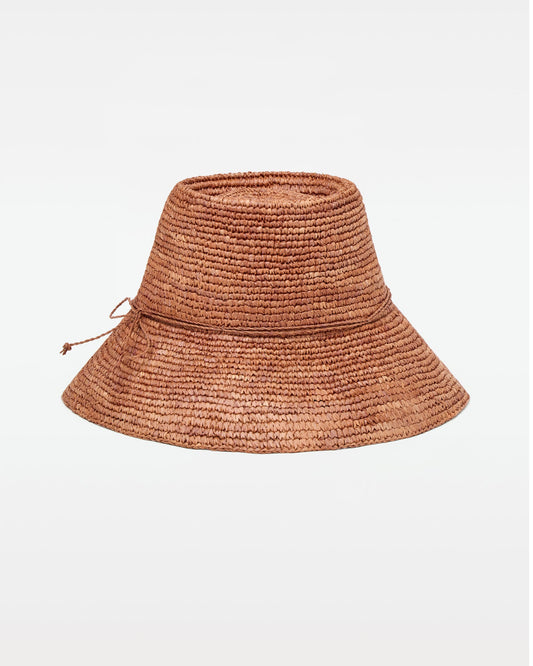 Brown Raffia Bucket Hat - LSPACE Seville | LSPACE