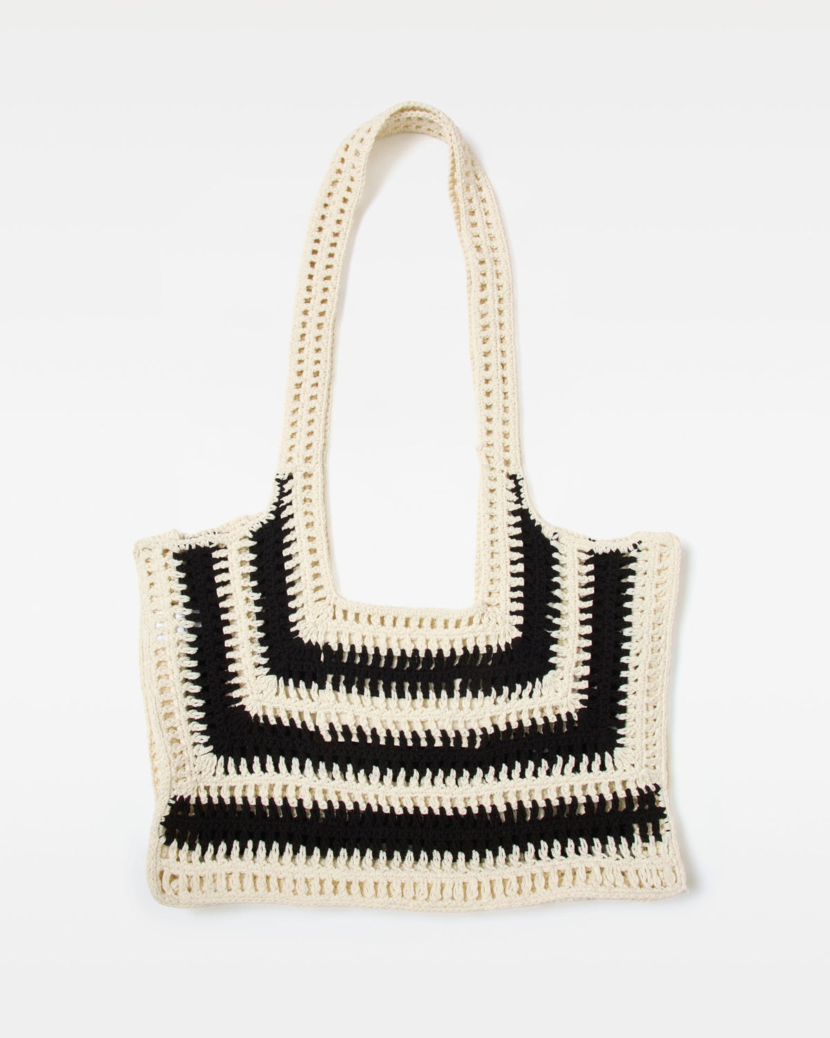 LSPACE Caylin Crochet Tote - Black-White | LSPACE
