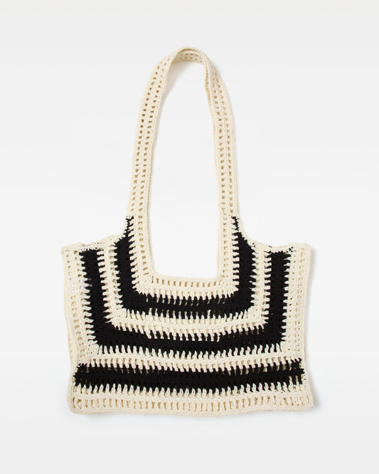 LSPACE Caylin Crochet Tote - Black-White | LSPACE