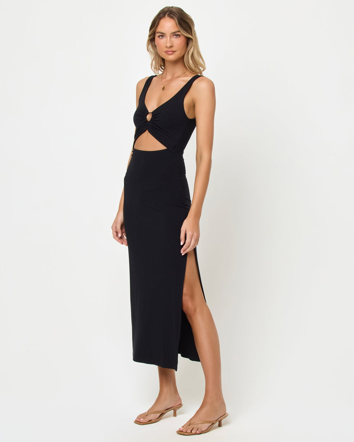 Midi Sleeveless Black Dress - LSPACE Camille Dress | LSPACE