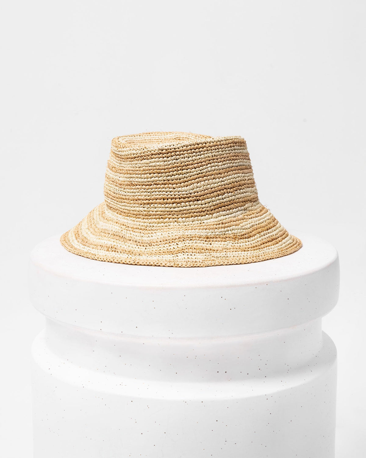 Striped Raffia Bucket Hat - LSPACE Isadora | LSPACE