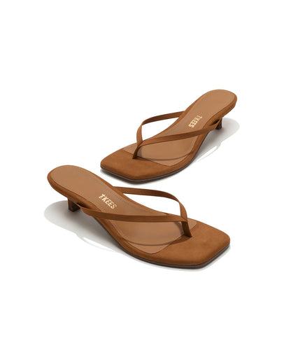 TKEES Square Toe Julia Suede - Camel | LSPACE