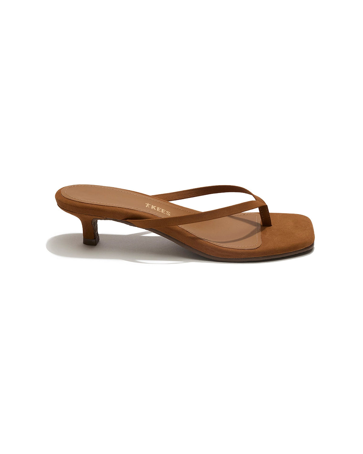 TKEES Square Toe Julia Suede - Camel | LSPACE