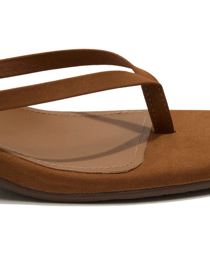 TKEES Square Toe Julia Suede - Camel | LSPACE