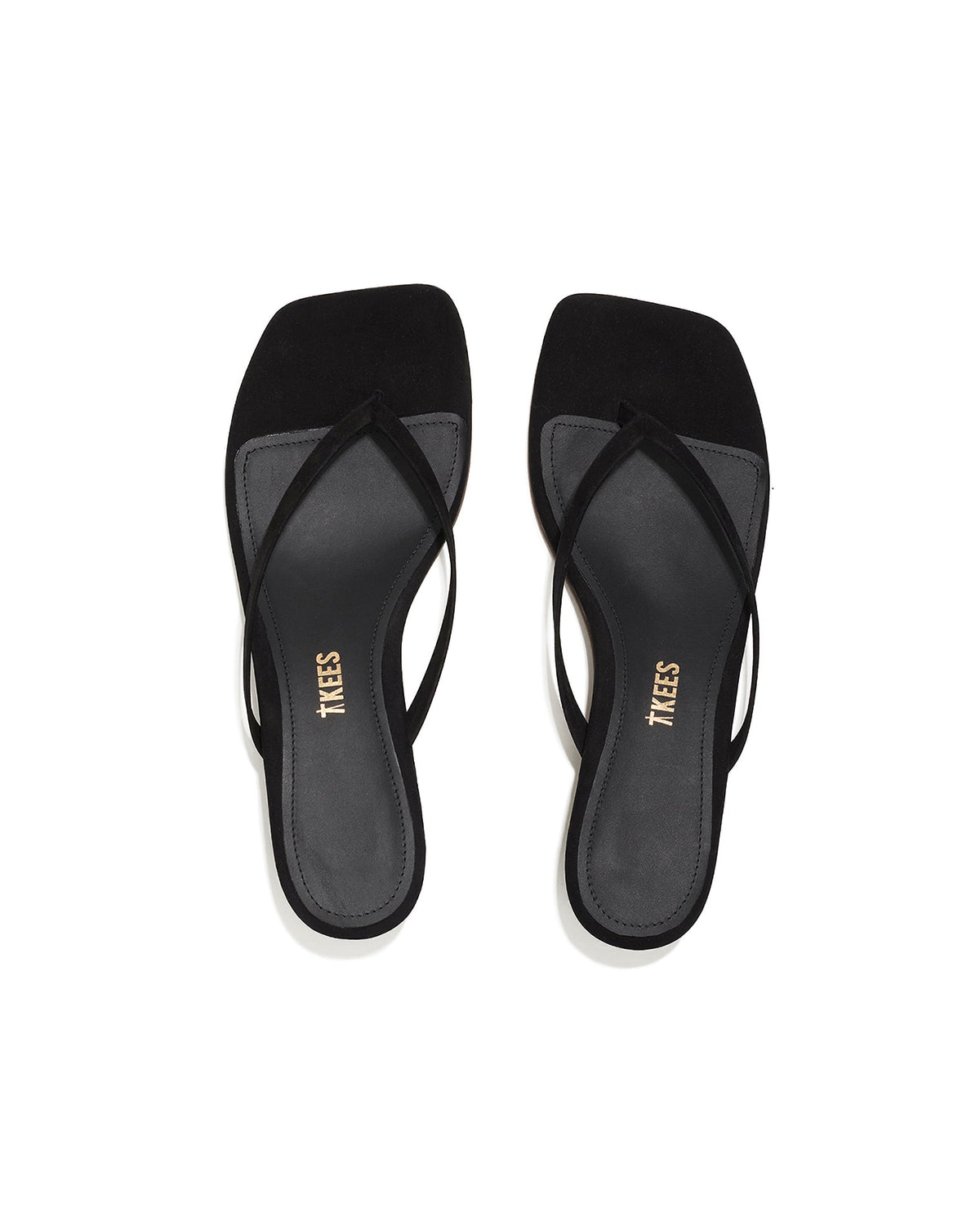 TKEES Square Toe Julia Suede - Black | LSPACE