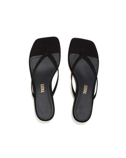 TKEES Square Toe Julia Suede - Black | LSPACE
