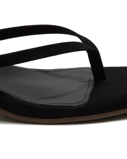 TKEES Square Toe Julia Suede - Black | LSPACE